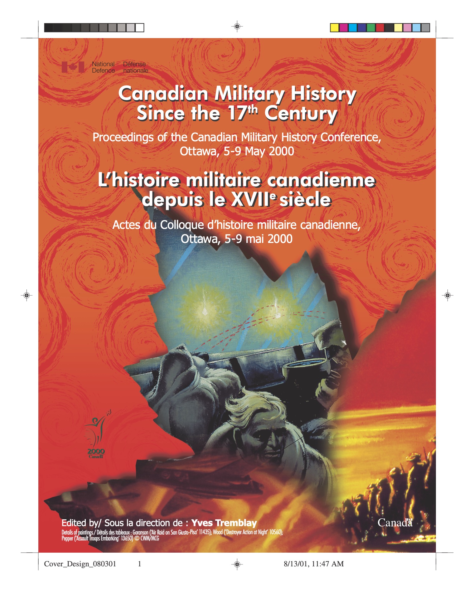 DND Book Cover Design by Jeff Poissant for the Canadian Military History Conference 081201