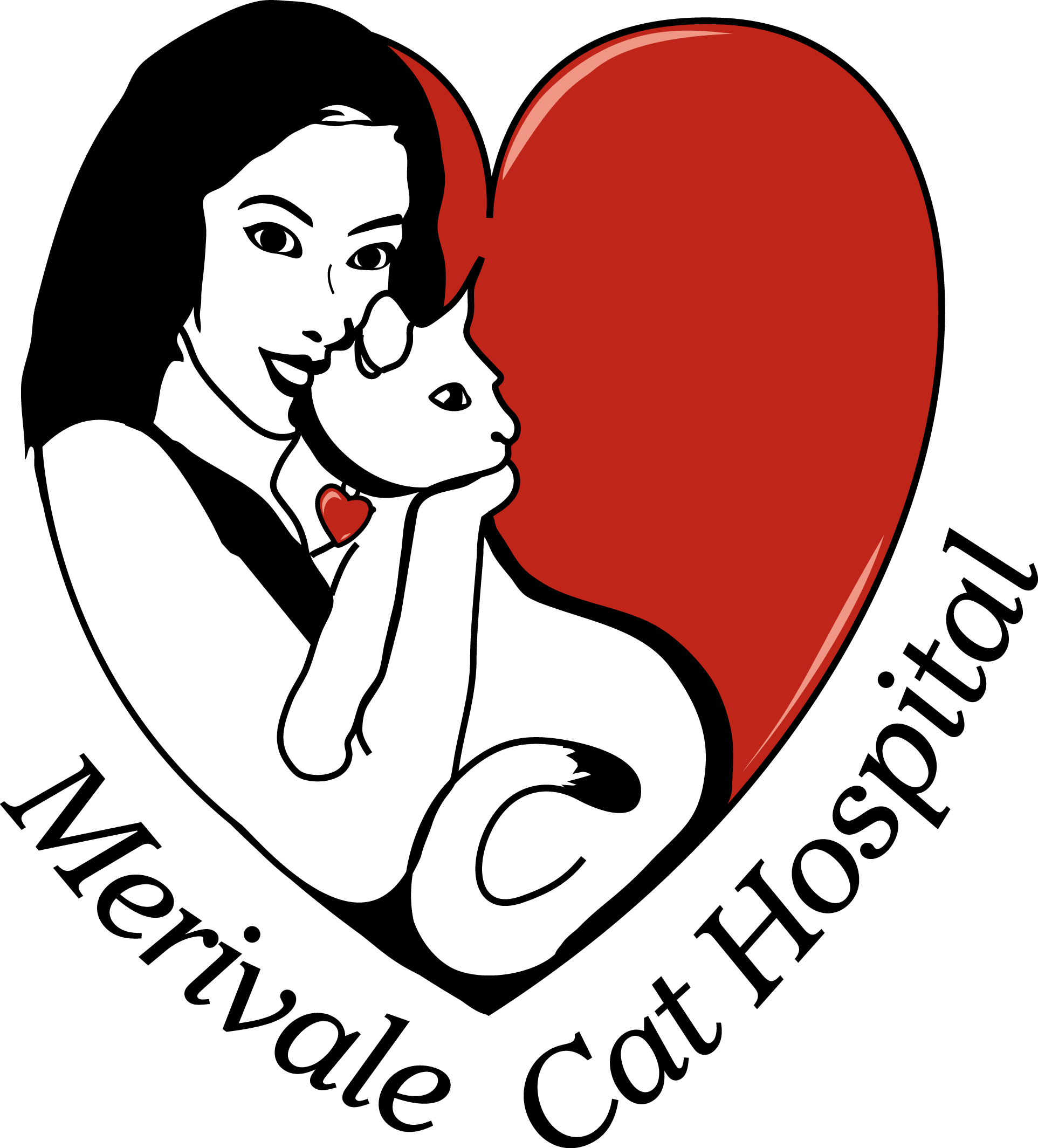 Logo design by Jeff Poissant, RGD of Evolving Media & Design Inc. for Merivale Cat Hospital in Ottawa, Ontario.