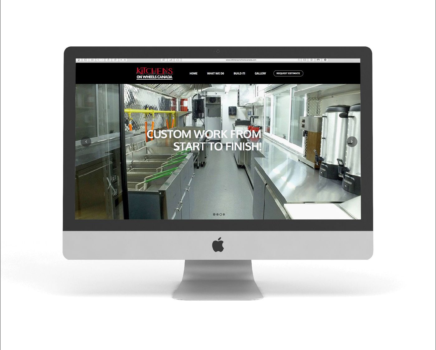 Design and development of a responsive website for Kitchens On Wheels Canada. Web hosting by EvolvingMedia.com.