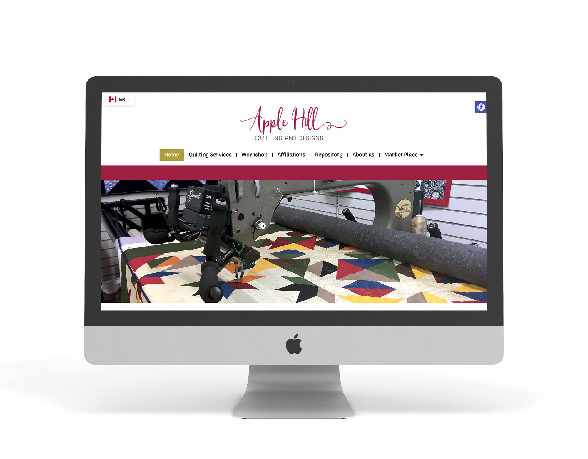 Apple Hill Quilting and Design in Cornwall, Ontario. Website design and hosting by Evolving Media and Design.