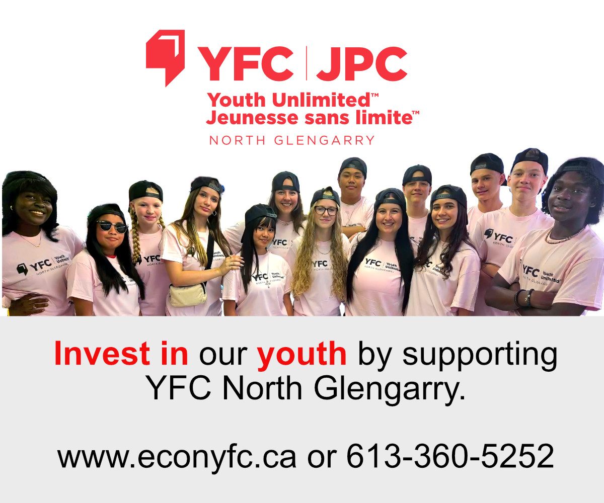 Join our community in empowering the next generation by supporting YFC North Glengarry! Rooted in Christian values, this vital organization receives no government funding yet provides transformative opportunities for our youth. Unlike other local programs, YFC North Glengarry opens doors to growth, connection, and hope for young people in our community. Reach out to YFC, connect with their dedicated team, and discover how your financial support can make a lasting impact. Together, let’s invest in the future of North Glengarry’s youth!